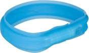 Trixie Flash Light Band USB Silicone Extra Wide Dog Collar Blue