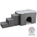 Trixie Harvey Cave With Steps for Dogs Grey/White/Black