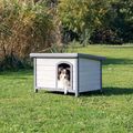 Trixie Natura Flat Roof Dog Kennel Grey