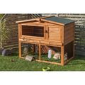 Trixie Natura Hutch with Outdoor Run Two Storey for Small Animals Brown