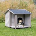 Trixie Natura Lodge Dog Kennel Saddle Roof Grey