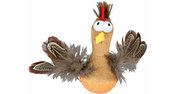 Trixie Plush Roly-Poly Chicken with Microchip, Feathers & Catnip