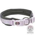 Trixie Premium Collar Extra Wide Neoprene Padding for Dogs Light Lilac & Graphite