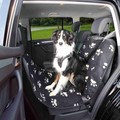 Trixie Protective Car Seat Cover Also for Front Seat Black/Beige Paw Print