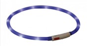 Trixie USB Flash Light Silicone Ring Dog Royal Blue