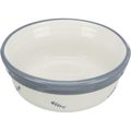 Trixie White/Blue-Grey Ceramic Cat Bowl