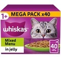 Whiskas 1+ Cat Pouches Mixed Menu Mega Pack in Jelly