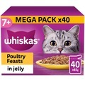 Whiskas 7+ Cat Pouches Poultry Feasts Mega Pack in Jelly