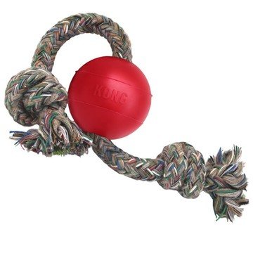 KONG Ball with Rope Dog Toy