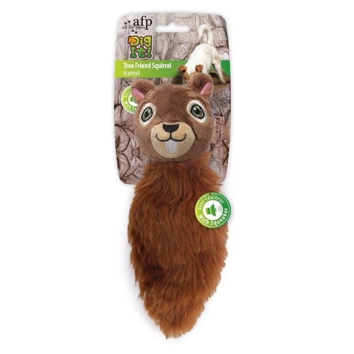 All For Paws Dig It Tree Friend Squirrel Dog Toy