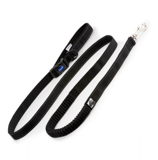 Ancol Extreme Nylon Shock Absorb Running Lead Black
