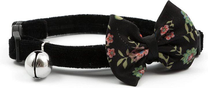 Ancol Vintage Bow Buckle Black Cat Collar