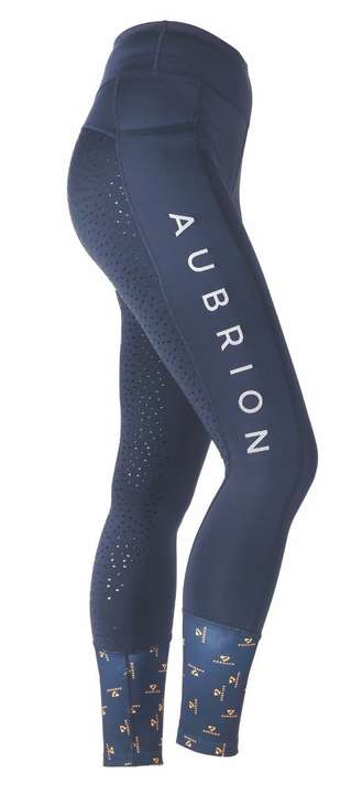 Aubrion Ladies Stanmore Riding Tights Navy
