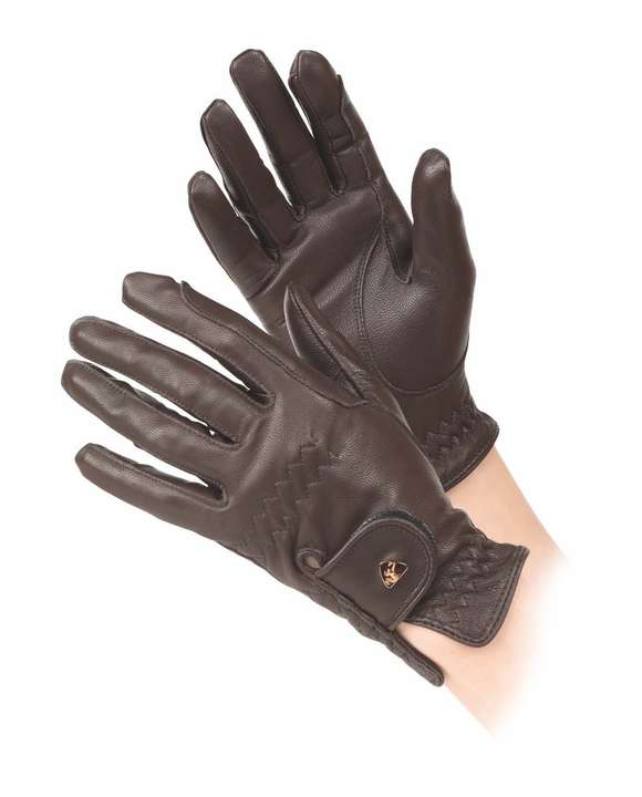 Aubrion Leather Riding Gloves Black