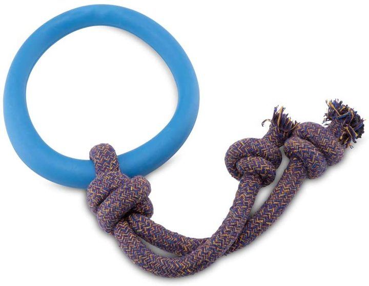 Beco Natural Rubber Hoop on Rope Dog Toy