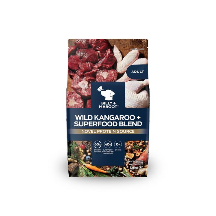 Billy & Margot Australian Wild Kangaroo + Superfood Blend Dry Dog Food