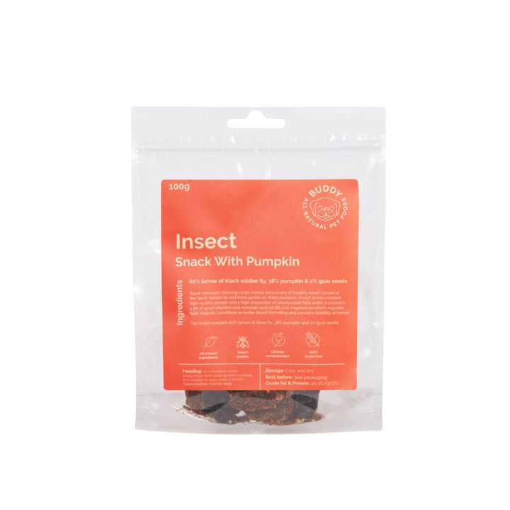 Buddy Pet Food Insect with Pumpkin No-Meat Fillets for Dogs