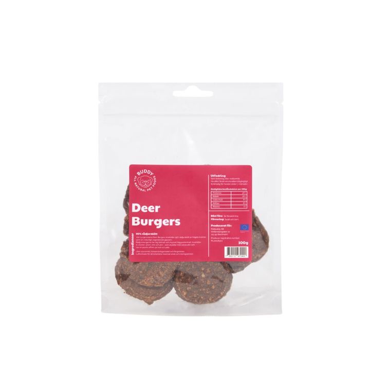 Buddy Pet Food Meaty Venison Burgers for Dogs