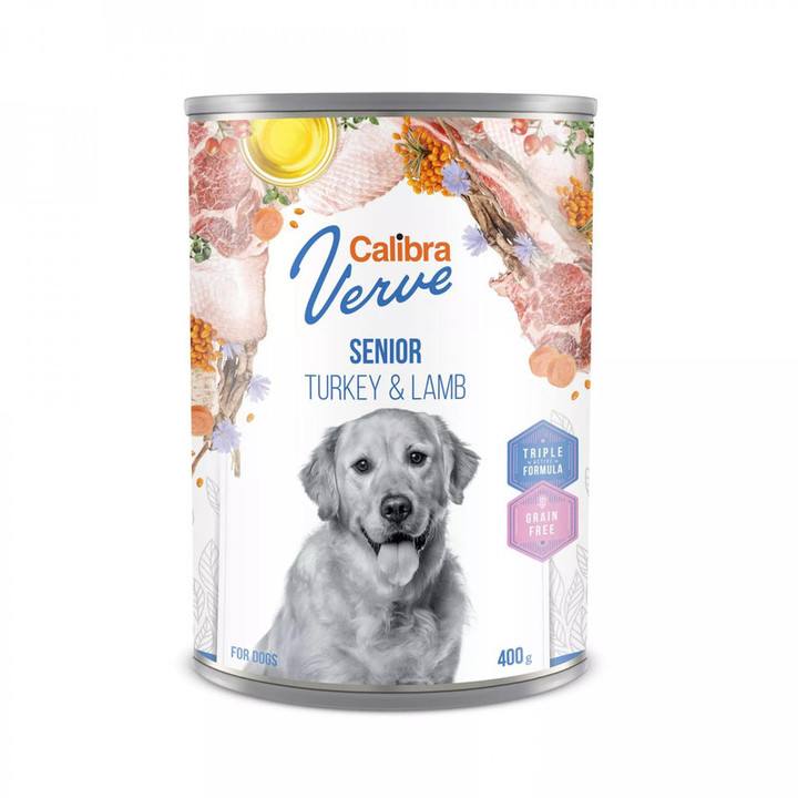 Calibra Verve Grain Free Turkey & Lamb Senior Canned Adult Dog Food