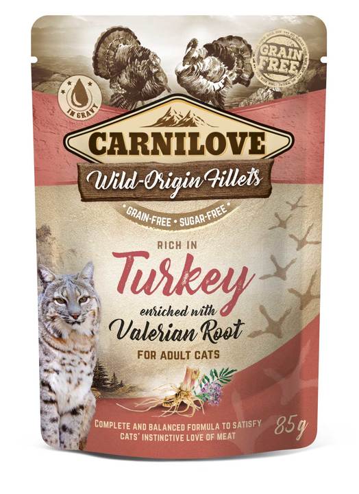 Carnilove Turkey with Valerian Adult Cat Food Pouches