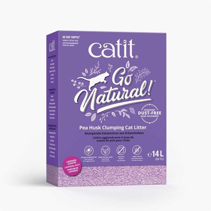 Catit Go Natural Lavender Scented Pea Husk Cat Litter