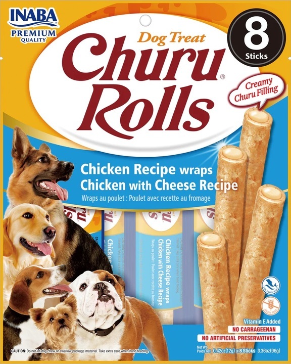 Churu Chicken with Cheese Recipe Dog Rolls