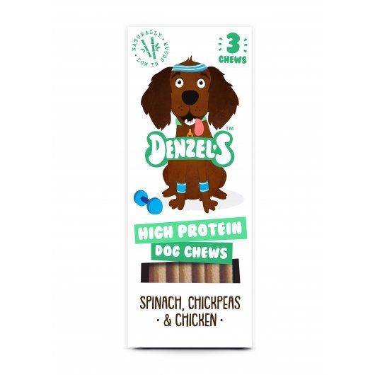Denzel's High Protein Spinach Chickpeas & Chicken Dog Soft Chews