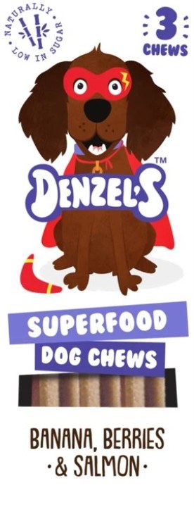 Denzel's Superfood Banana Berries & Salmon Soft Chews for Dogs