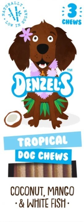 Denzel's Tropical Coconut Mango & White Fish Soft Chews for Dogs