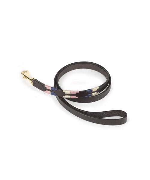 Digby & Fox Drover Polo Dog Lead Pink/Natural/Navy
