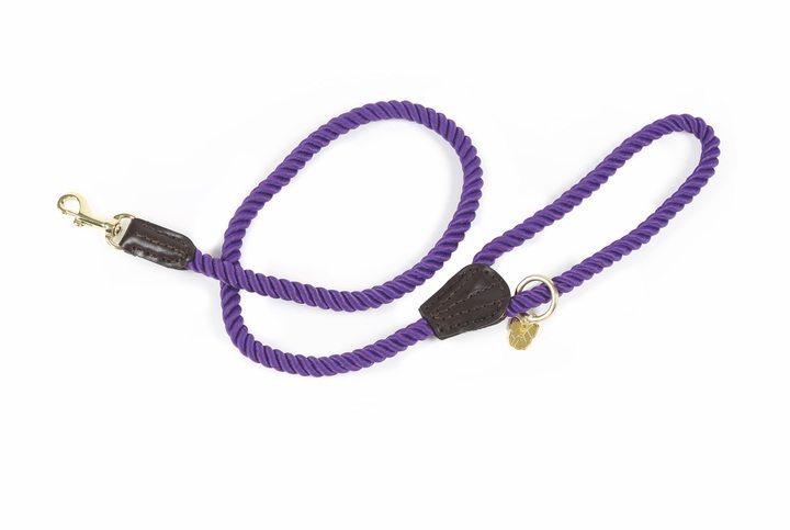 Digby & Fox Rope Dog Lead Purple