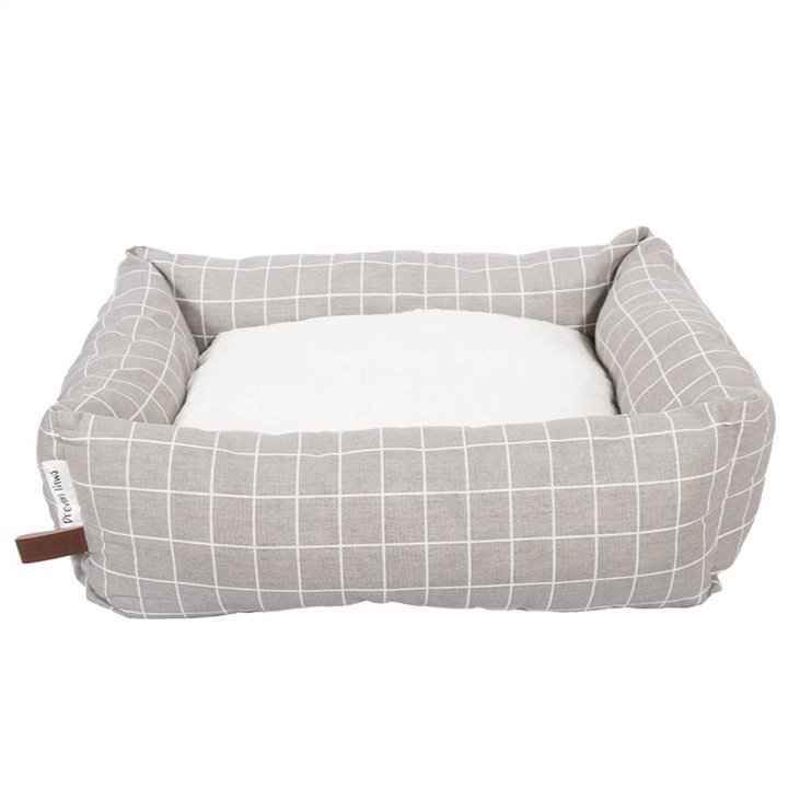 Dream Paws Grey Check Pet Sofa Bed