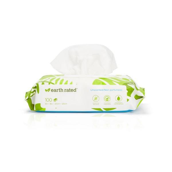 Earth Rated Pet Grooming Wipes Unscented