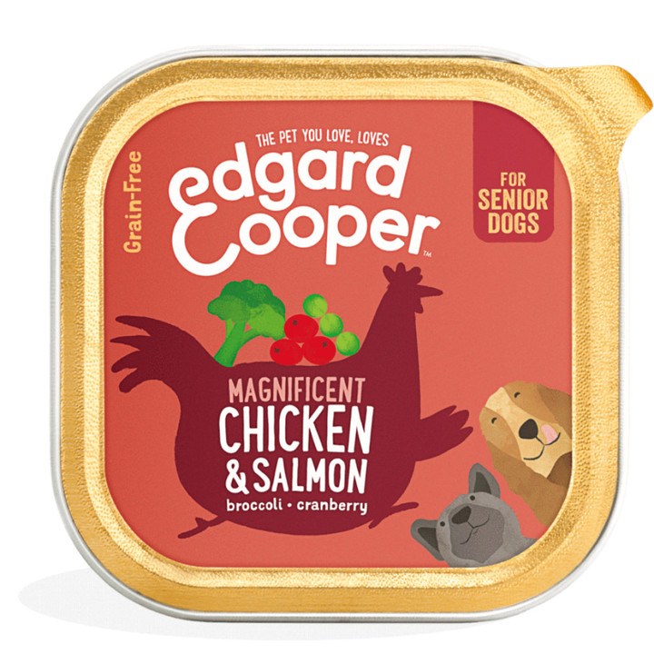 Edgard Cooper Magnificent Chicken & Salmon Senior Dog Wet Food Trays