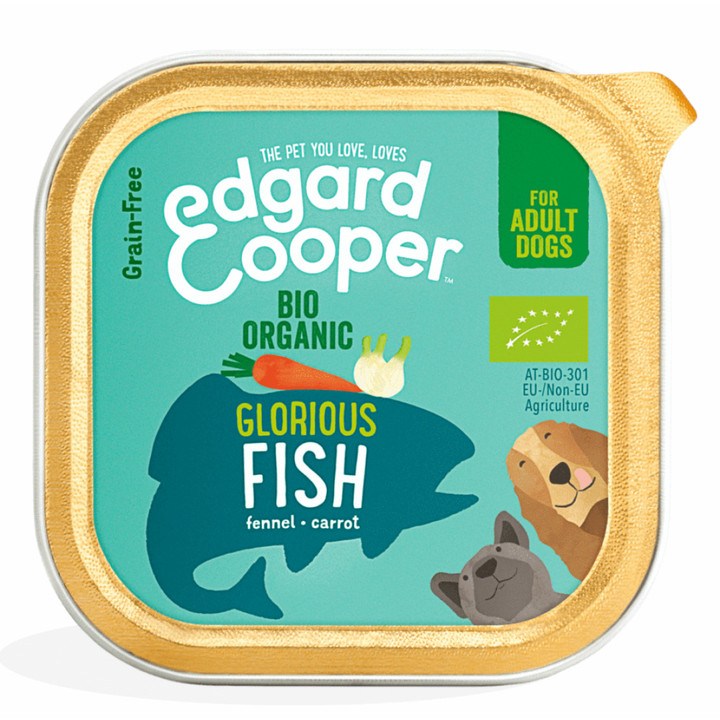 Edgard & Cooper Organic Glorious Fish Adult Dog Wet Food Trays