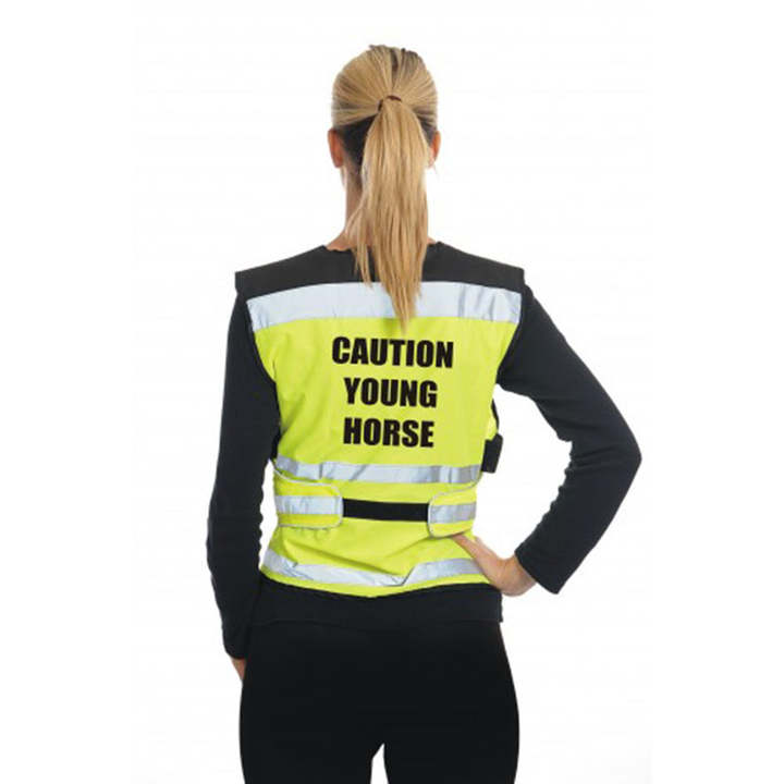 Equisafety Air Yellow Waistcoat Caution Young Horse