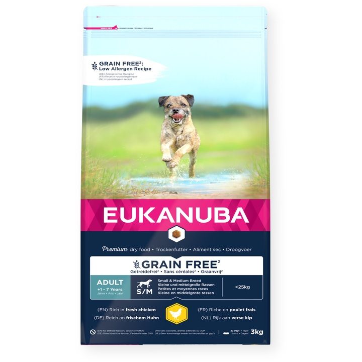 Eukanuba Grain Free Small & Medium Breed Chicken Adult Dog Food
