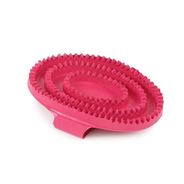 EZI-GROOM Pink Rubber Curry Comb