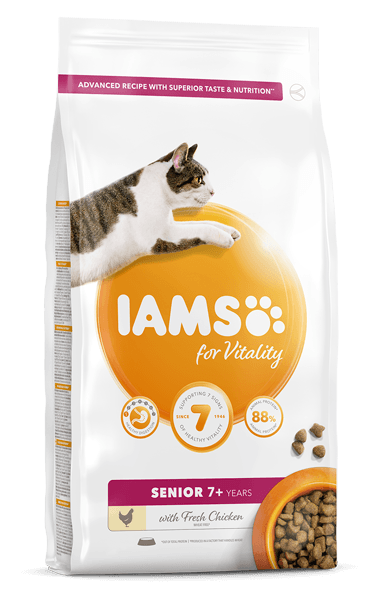 IAMS for Vitality Senior Cat Food with Fresh chicken