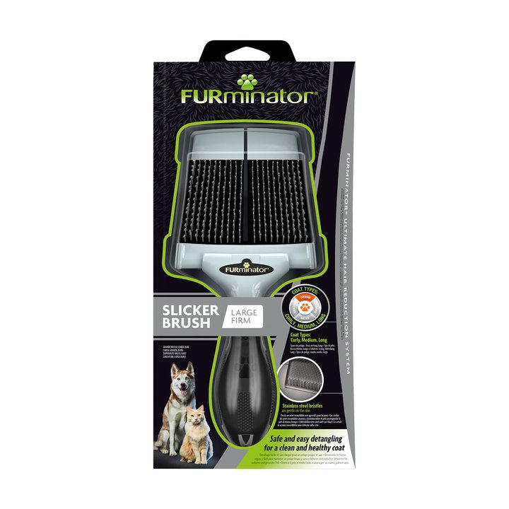 Furminator Firm Slicker Brush for Dogs and Cats