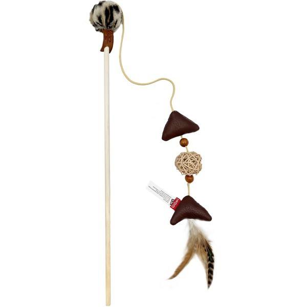 GiGwi Eco Line Cat Feather Teaser With Silvervine for Cats
