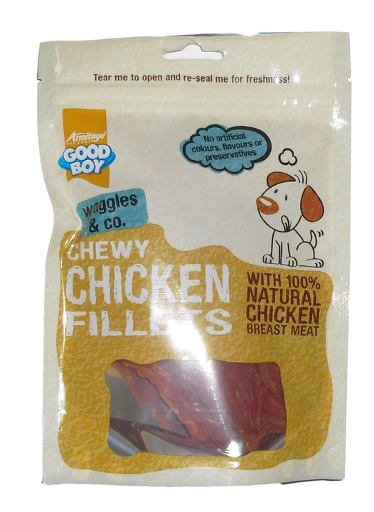 Good Boy Waggles & Co Chewy Chicken Fillets Dog Treats