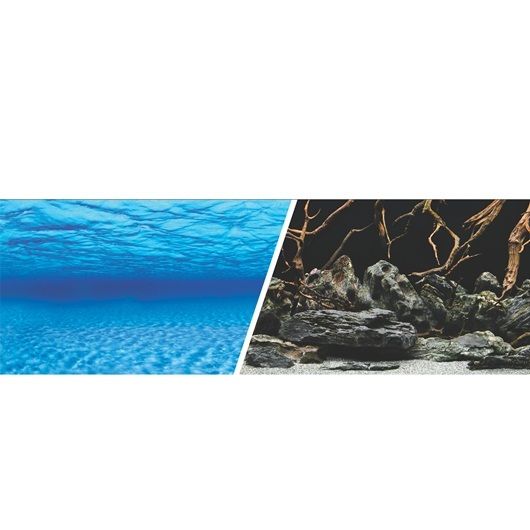 Hagen Marina Double Sided Aquarium Background - Sea Scape/Natural Mystic - 45.7 cm x 7.6 m (18" x 25 ft)
