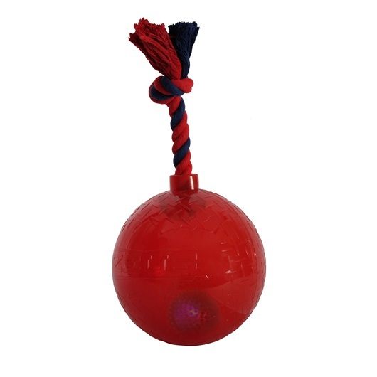 Hagen Zeus Spark Tug Ball with Flashing LED – Red, Large, 17 cm (6.7 in)