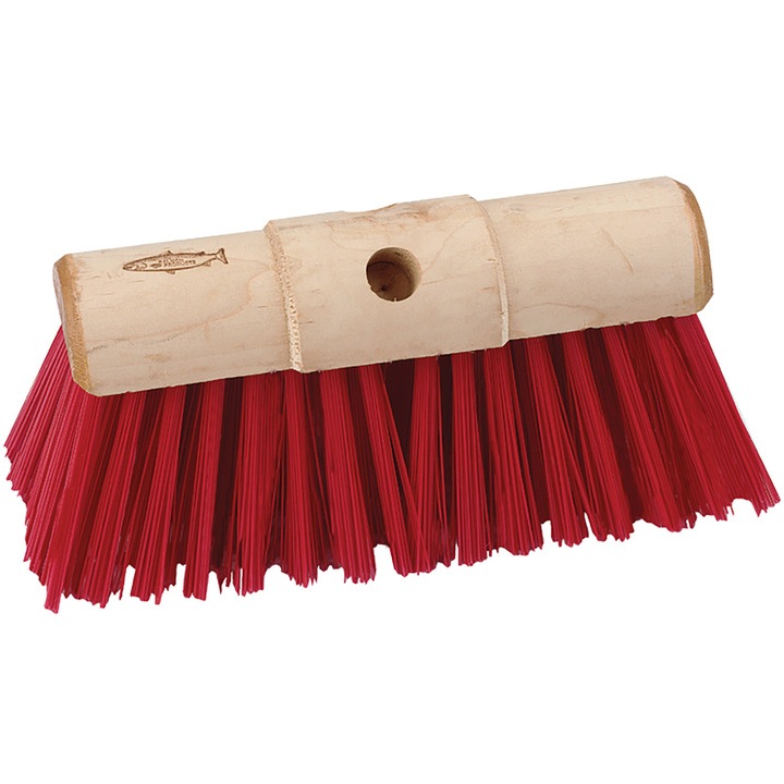 Hill Brush Yard Broom Head Red PVC