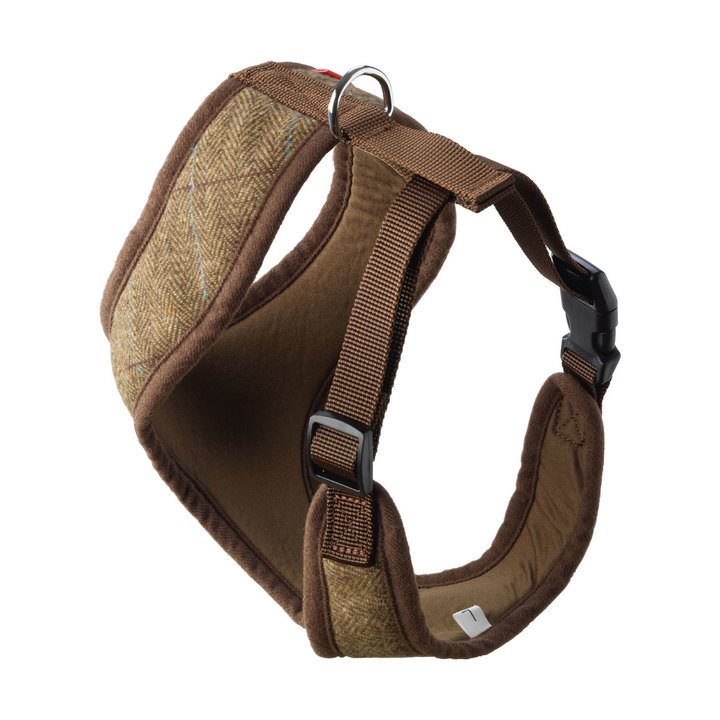 House of Paws Brown Tweed Memory Foam Dog Harness