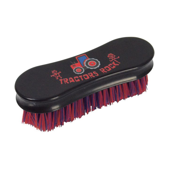 Hy Equestrian Navy & Red Tractors Rock Face Brush for Horses