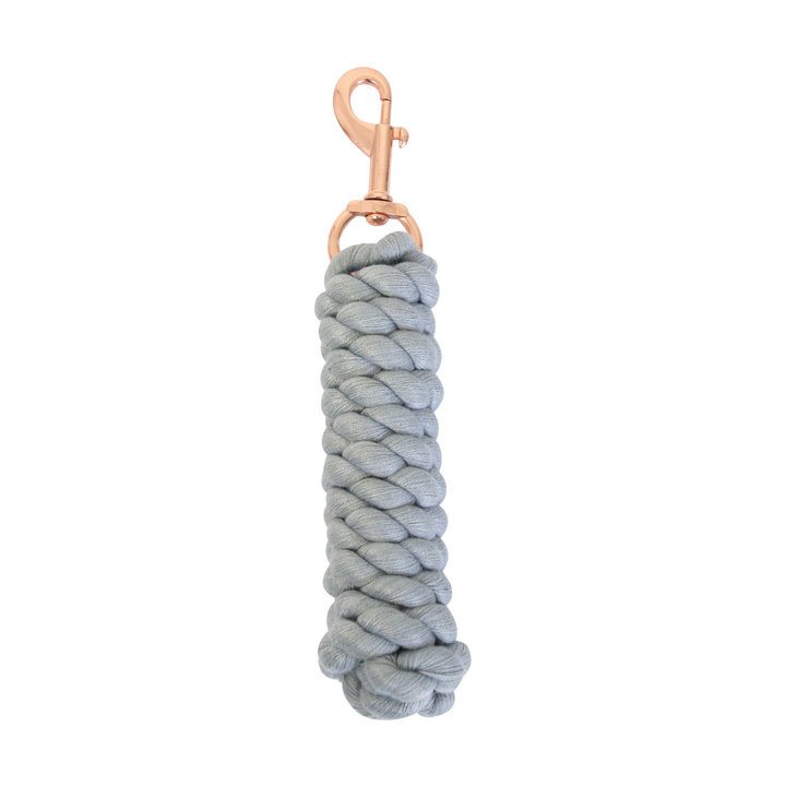 Hy Equestrian Rose Gold Lead Rope Light Grey