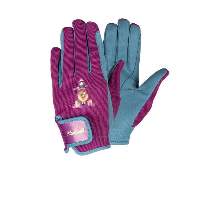 Hy Equestrian Thelwell Collection Pony Friends Riding Gloves for Kids