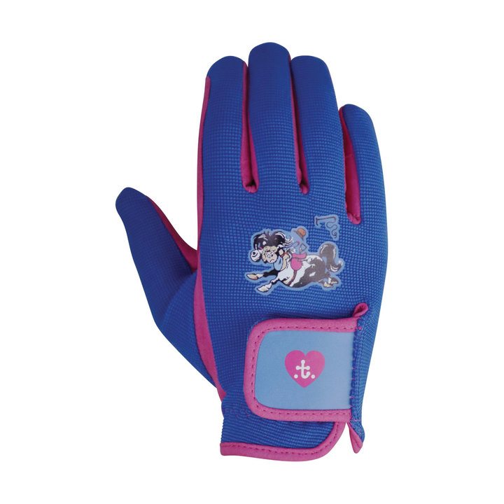 Hy Equestrian Thelwell Collection Race Children's Riding Gloves Blue
